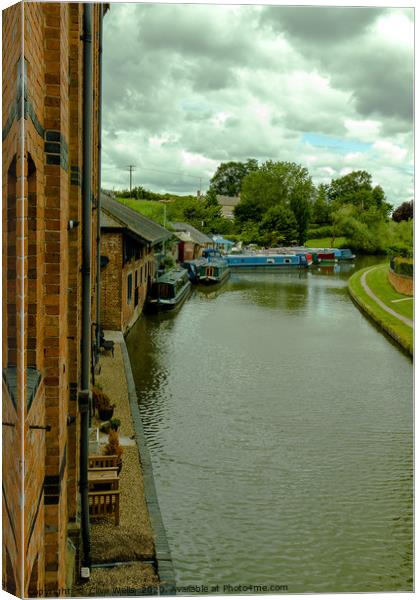 View from the bridge in Blisworth, Northamptonshir Canvas Print by Clive Wells