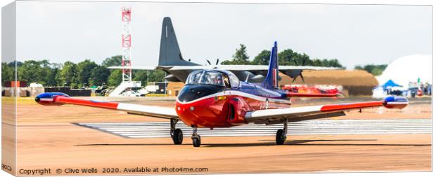 BAC Jet Provest on taxi at RAF Fairford Canvas Print by Clive Wells