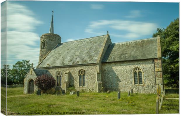 St. Mary the Virgin Church in Titchwell Canvas Print by Clive Wells