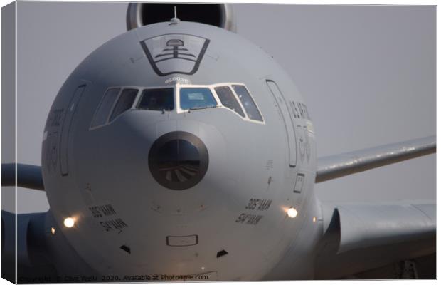 McDonnell Douglas KC-10 Extender at RAF Mildenhall Canvas Print by Clive Wells