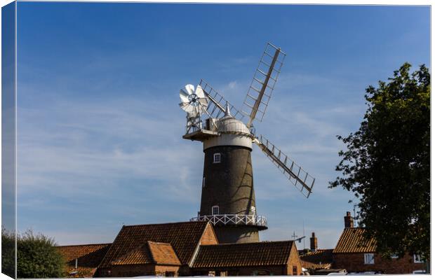 Bircham Windmill in Norfolk seen in bright sunlight Canvas Print by Clive Wells