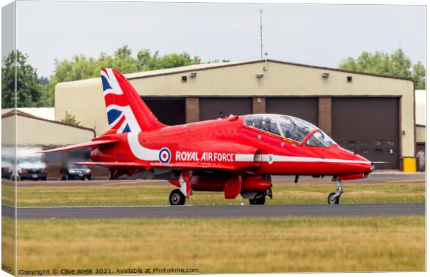RAF Red  Arrow Canvas Print by Clive Wells