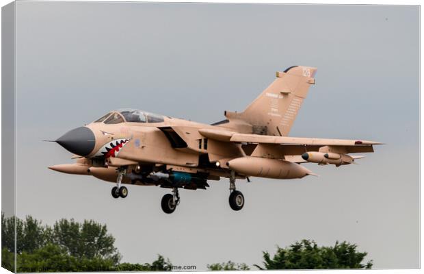 RAF Tornado painted in Operation Granby scheme Canvas Print by Clive Wells