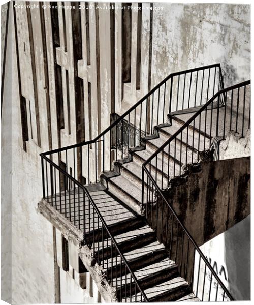 Stairs in Amman, Jordan Canvas Print by Sue Hoppe