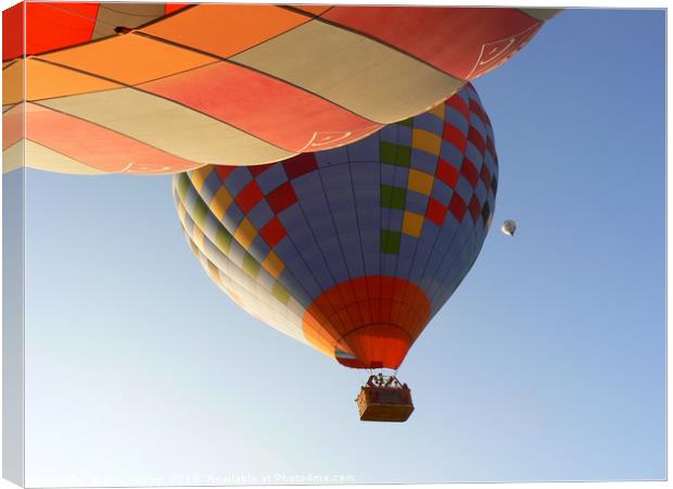Hot air balloons in Turkey Canvas Print by Sue Hoppe