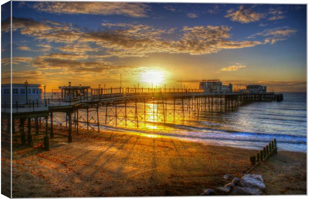 Sunrise at Worthing Pier  Canvas Print by Terry May