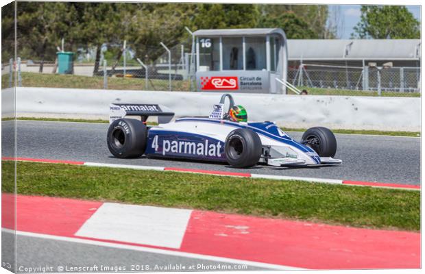 Brabham BT49C at the Circuit de Catalunya Canvas Print by Lenscraft Images