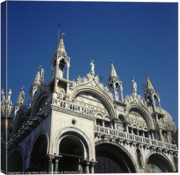 St Marks basilica, close up, Venice, Italy. Canvas Print by Luigi Petro