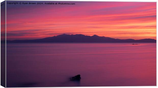 Isle of Arran (Sunset) Canvas Print by Ryan Brown