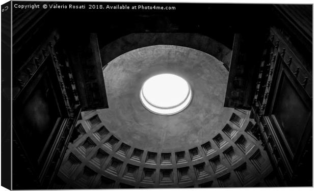 Roman Pantheon main portal Canvas Print by Valerio Rosati