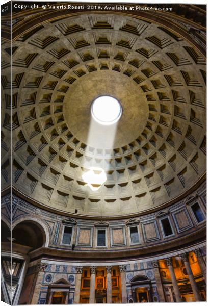 Interior of the Pantheon in Rome Canvas Print by Valerio Rosati