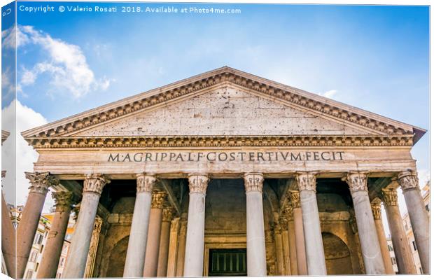 The Pantheon in Rome Canvas Print by Valerio Rosati