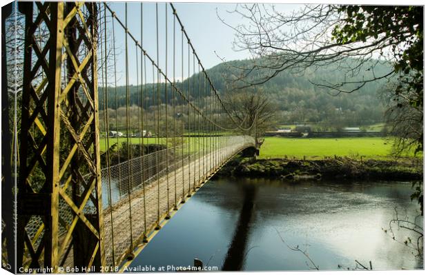 Bridge over Conway River Canvas Print by Bob Hall