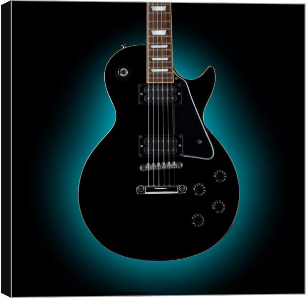 Eclipse of the Black Guitar Canvas Print by Phill Thornton