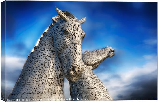 The Kelpies No.3 Canvas Print by Phill Thornton