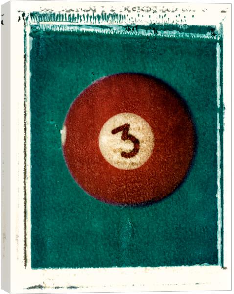 No. 3 Ball Polaroid Transfer Canvas Print by Phill Thornton