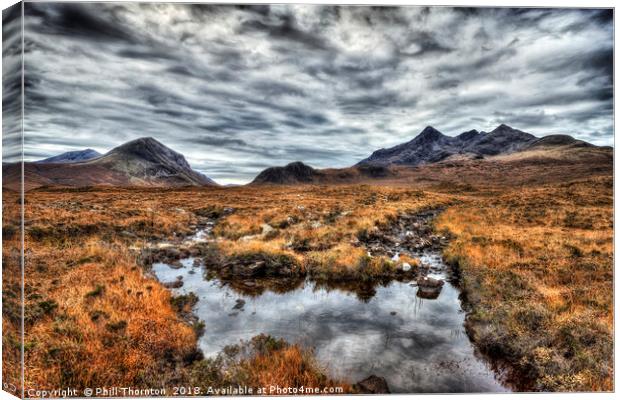 The Cuillin Range No.1 Canvas Print by Phill Thornton