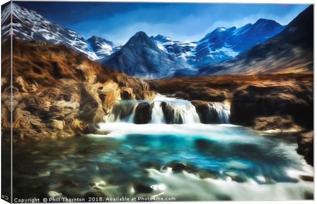 Fairy Pools, Isle of Skye, with an impressionist Canvas Print by Phill Thornton