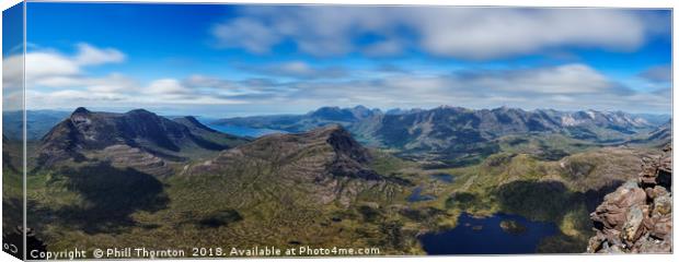 View from the summit of Maol Chean-dearg Canvas Print by Phill Thornton