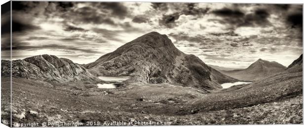 View of An Ruadh-Stac from Maol Chean-dearg Canvas Print by Phill Thornton