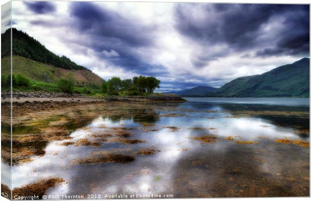 View south down Loch Linnhe Canvas Print by Phill Thornton