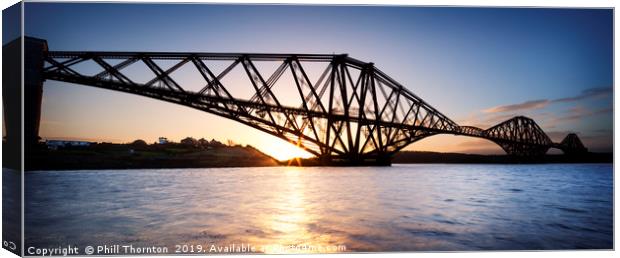 Forth Rail Bridge, Scotland. Canvas Print by Phill Thornton