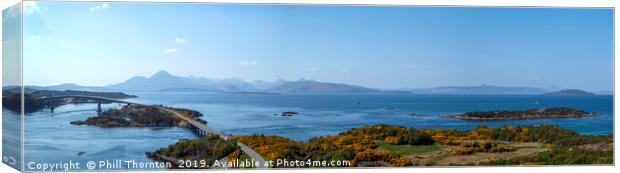 View to Skye from the mainland Canvas Print by Phill Thornton