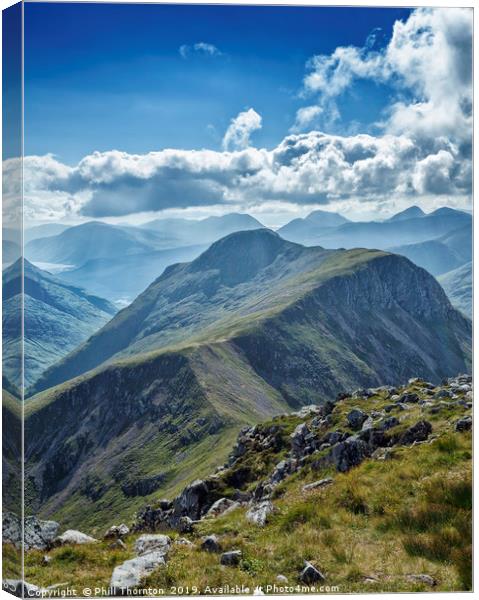 Stob na Broige from Stob na Doire Canvas Print by Phill Thornton