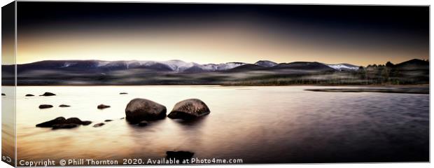 Loch Morlich No.6 (Panoramic) Canvas Print by Phill Thornton