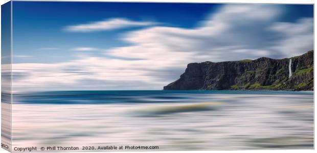 Sea cliffs at Talisker Bay. Canvas Print by Phill Thornton