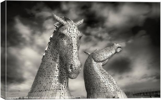 The Kelpies Canvas Print by Phill Thornton