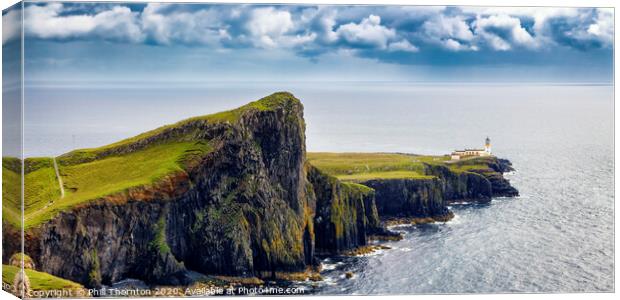 Neist Point panorama, Isle of Skye  Canvas Print by Phill Thornton