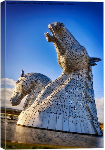The Kelpies No.3 Canvas Print by Phill Thornton