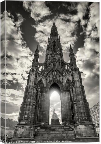 The Scott Monument No.2 Canvas Print by Phill Thornton