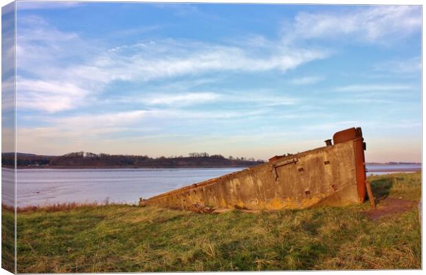 Purton Ships’ Graveyard - FCB 75 Canvas Print by Susan Snow