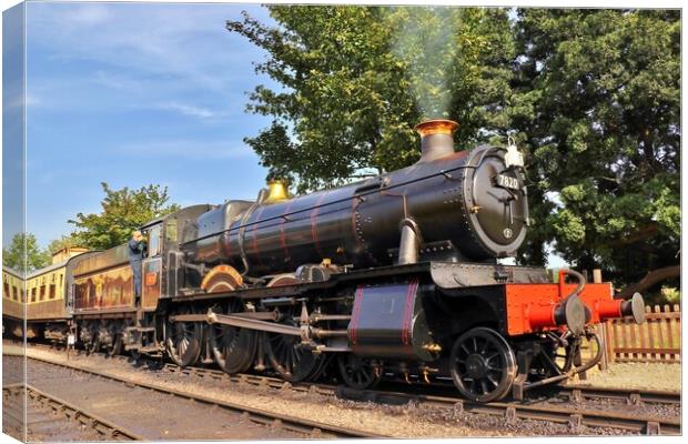 7820 Dinmore Manor Steam Locomotive Canvas Print by Susan Snow