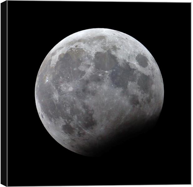 Partial Lunar Eclipse Canvas Print by Susan Snow