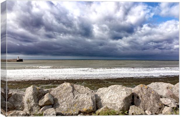 Coastal Clouds Canvas Print by Mike Hughes