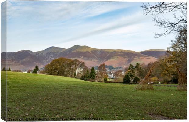 Keswick Backdrop Canvas Print by Mike Hughes