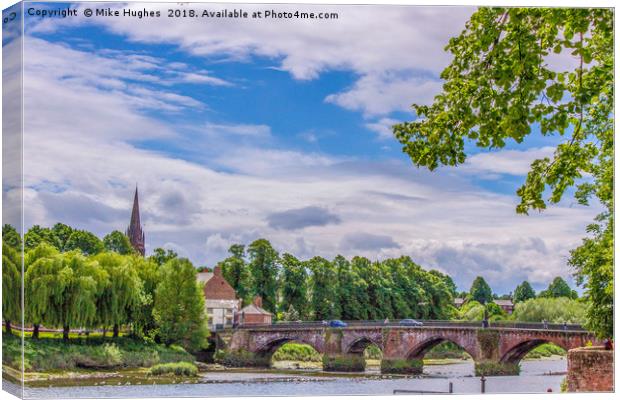 River Dee Canvas Print by Mike Hughes