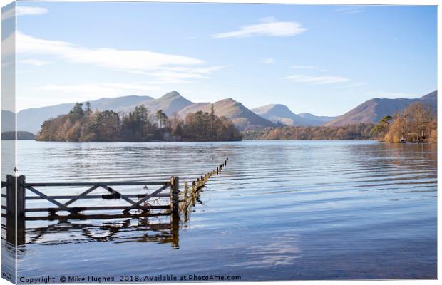 Derwent water Canvas Print by Mike Hughes
