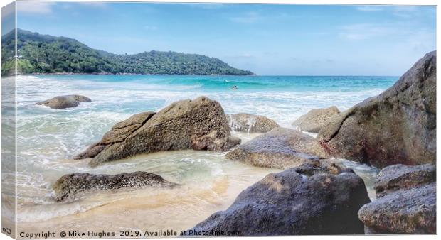 On the rocks Canvas Print by Mike Hughes