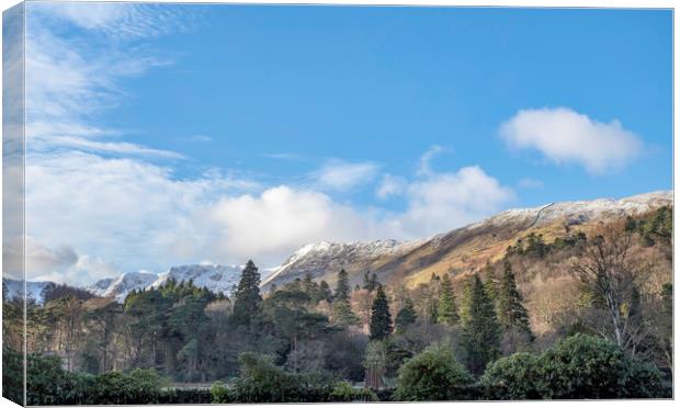 Patterdale Back drop Canvas Print by Mike Hughes