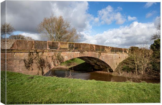 Sandstone Dane Bridge Canvas Print by Mike Hughes