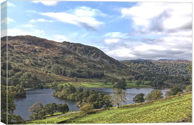 Rydal water Canvas Print by Mike Hughes