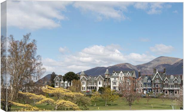 Keswick from the park Canvas Print by Mike Hughes