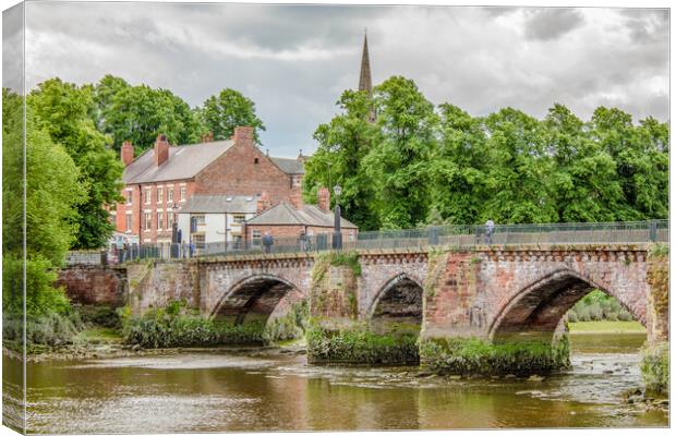 Chester Weir Canvas Print by Mike Hughes