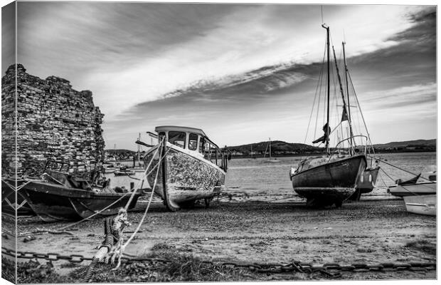 Low tide Canvas Print by Mike Hughes