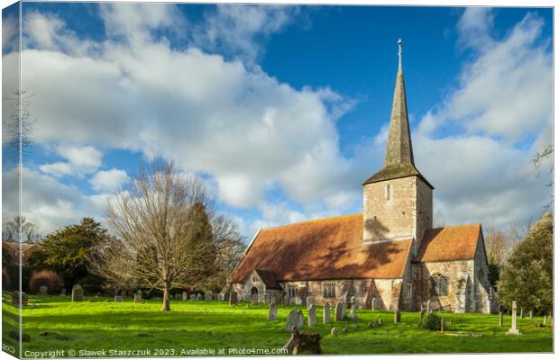 Playden Church Canvas Print by Slawek Staszczuk