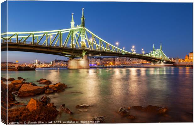 Danube Gloaming Canvas Print by Slawek Staszczuk